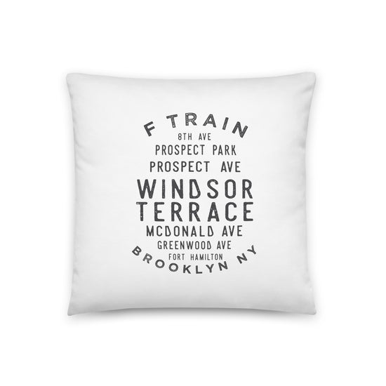Windsor Terrace Brooklyn NYC Pillow