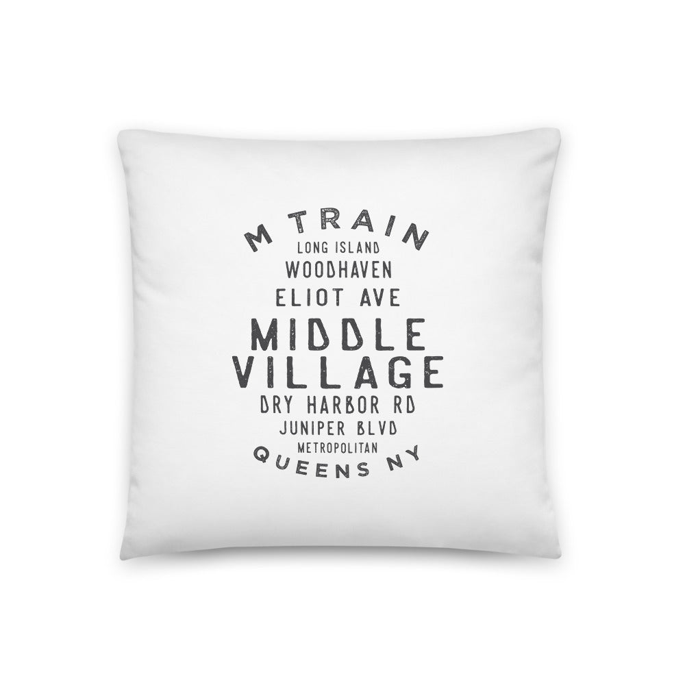 Middle Village Queens NYC Pillow