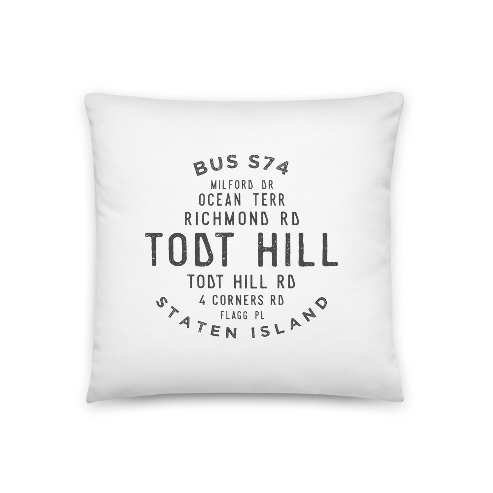 Todt Hill Staten Island NYC Pillow