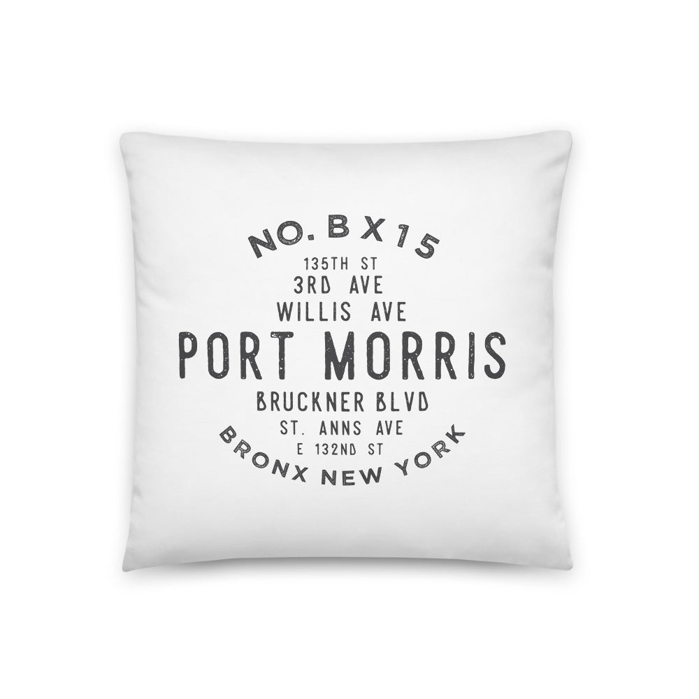 Port Morris Bronx NYC Pillow