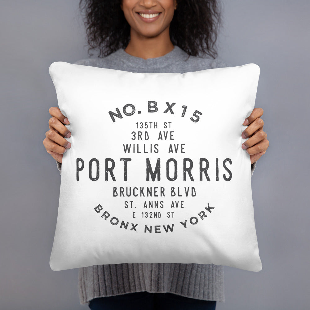 Port Morris Bronx NYC Pillow