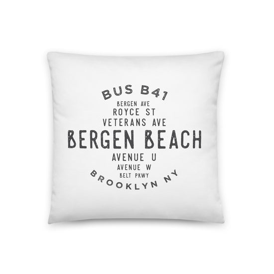 Bergen Beach Brooklyn NYC Pillow