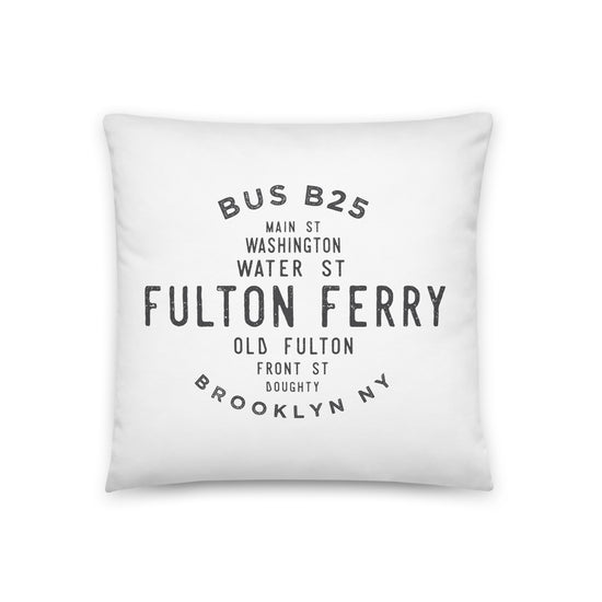 Fulton Ferry Brooklyn NYC Pillow