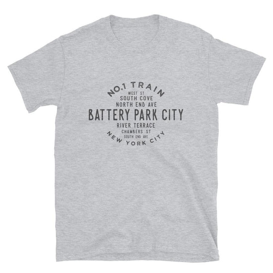 Battery Park Manhattan NYC Adult Mens Grid Tee