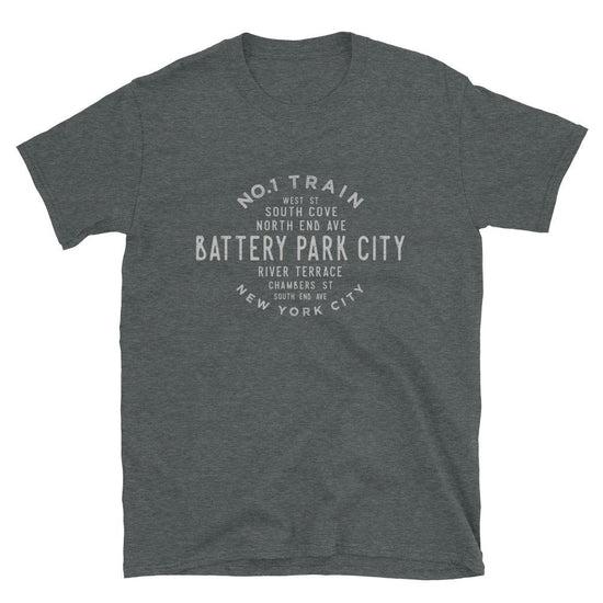 Battery Park Manhattan NYC Adult Mens Grid Tee