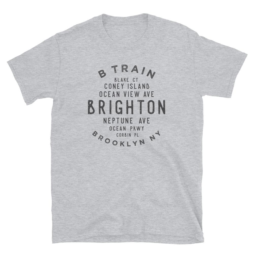 Brighton Beach Brooklyn Unisex Grid Tee - Vivant Garde