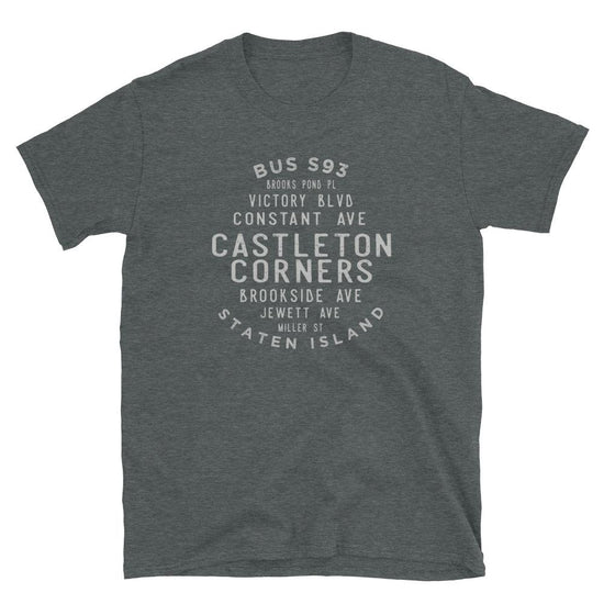 Castleton Corners Staten Island Unisex Grid Tee - Vivant Garde