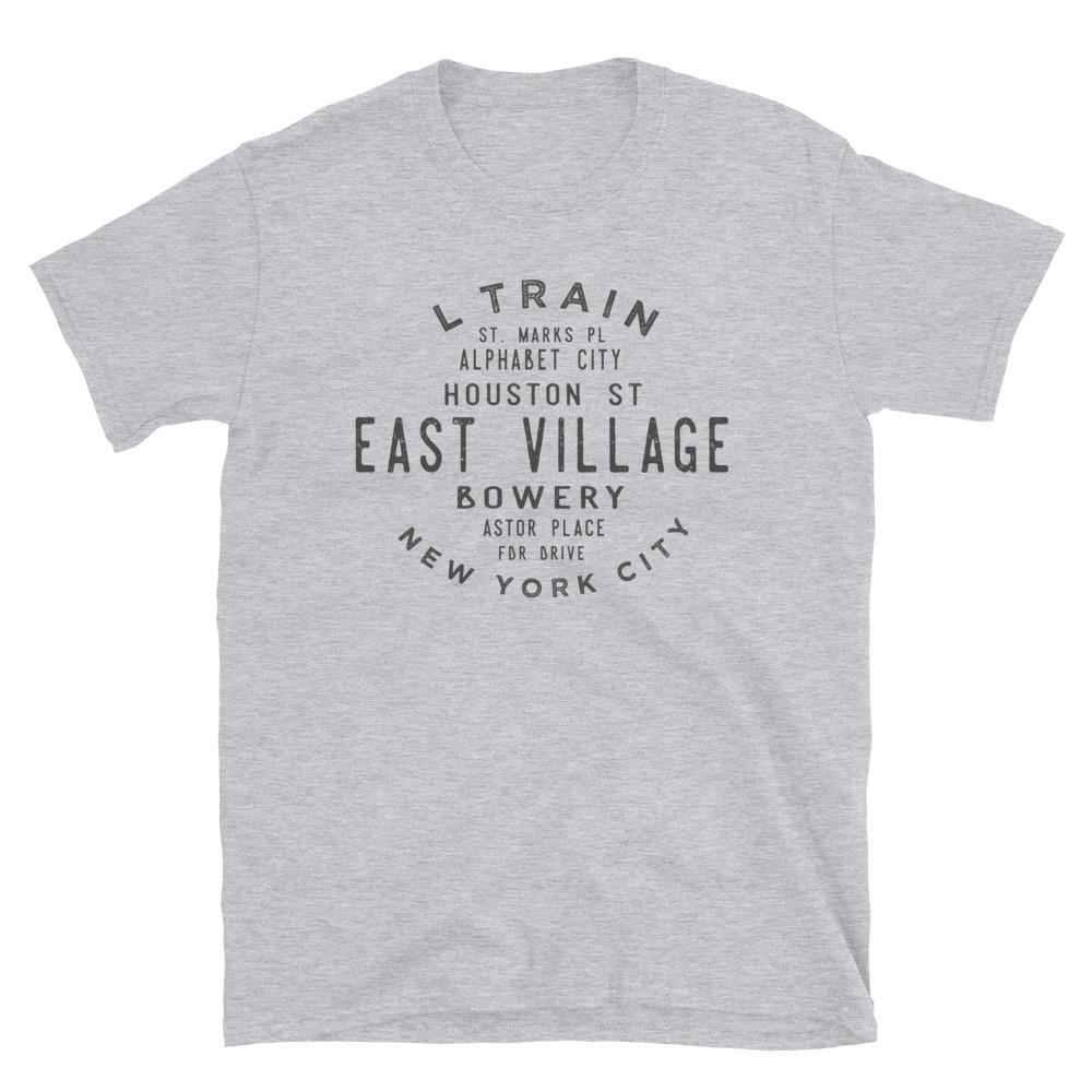 East Village Manhattan Unisex Grid Tee - Vivant Garde
