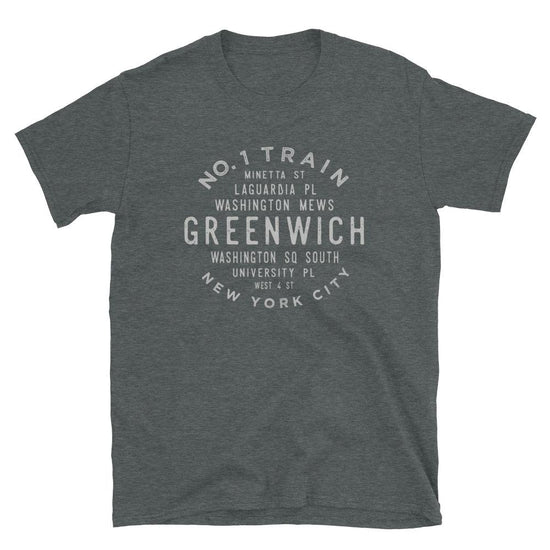 Greenwich Village Manhattan Unisex Grid Tee - Vivant Garde