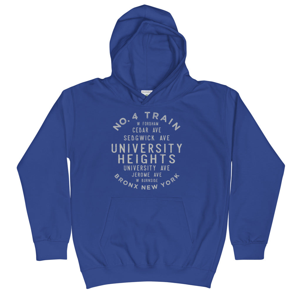 University Heights Bronx NYC Kids Hoodie