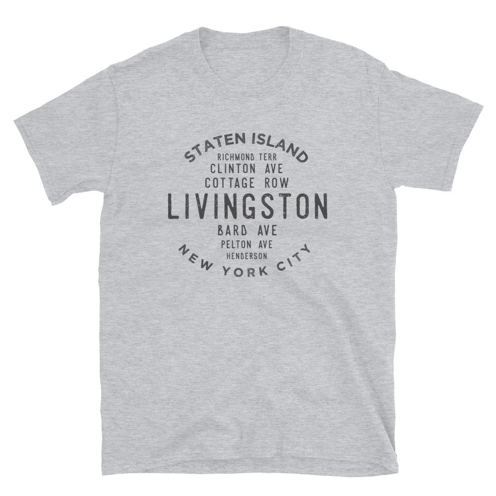 Livingston Staten Island Unisex Grid Tee - Vivant Garde