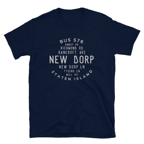 New Dorp Staten Island NYC Adult Mens Grid Tee