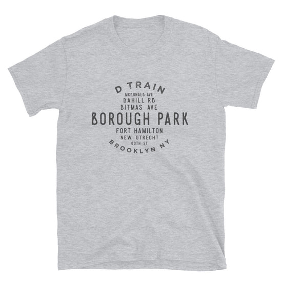 Borough Park Brooklyn NYC Adult Mens Grid Tee
