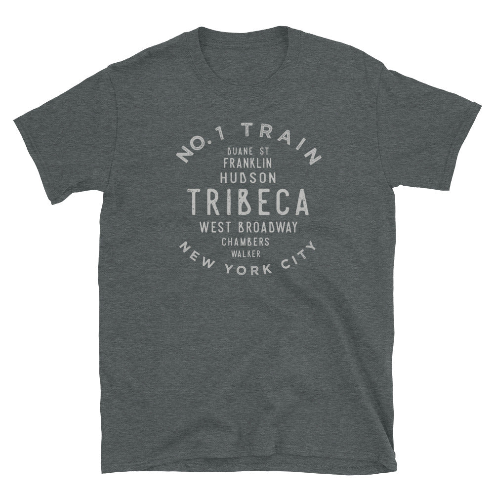 Tribeca Manhattan NYC Adult Mens Grid Tee