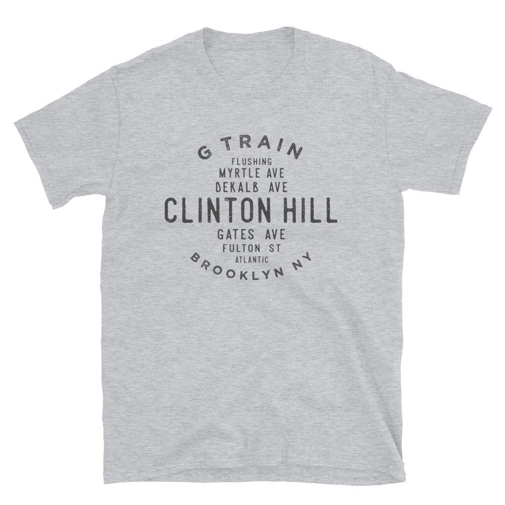 Clinton Hill Brooklyn NYC Adult Mens Grid Tee