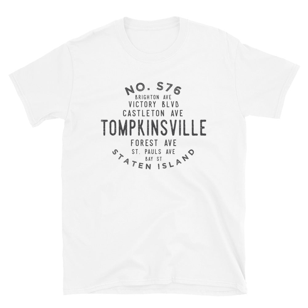 Tompkinsville Staten Island NYC Adult Mens Grid Tee