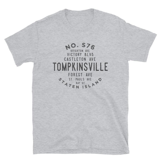 Tompkinsville Staten Island Unisex Grid Tee - Vivant Garde