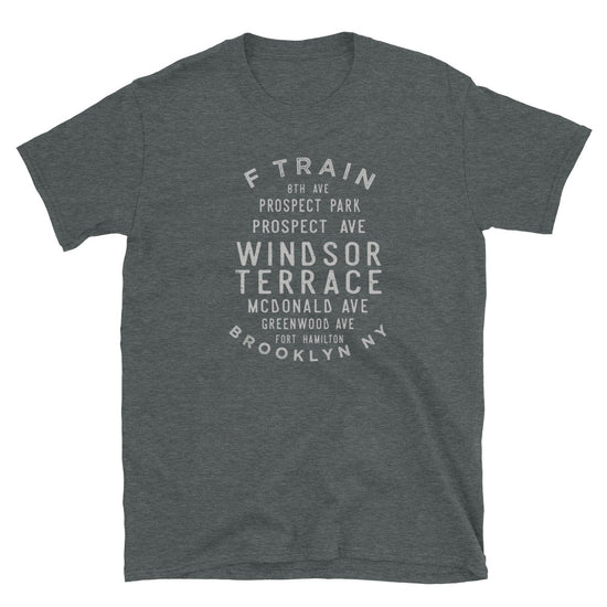 Windsor Terrace Brooklyn NYC Adult Mens Grid Tee