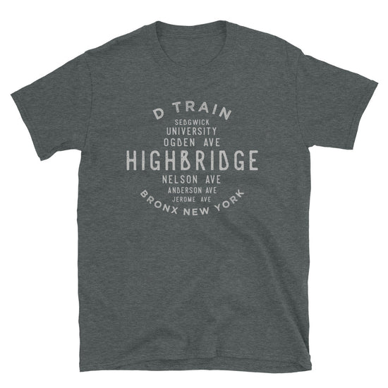 Highbridge Bronx NYC Adult Mens Grid Tee