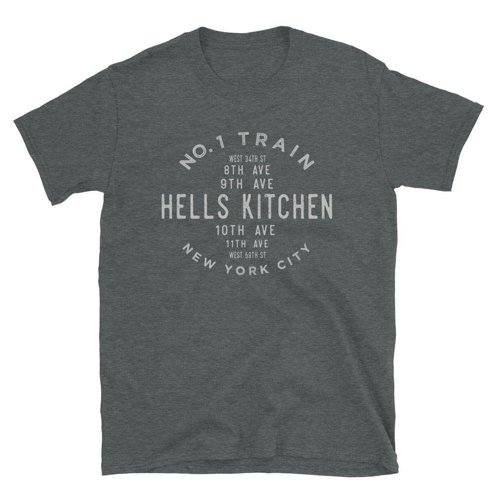 Hells Kitchen Manhattan NYC Adult Mens Grid Tee