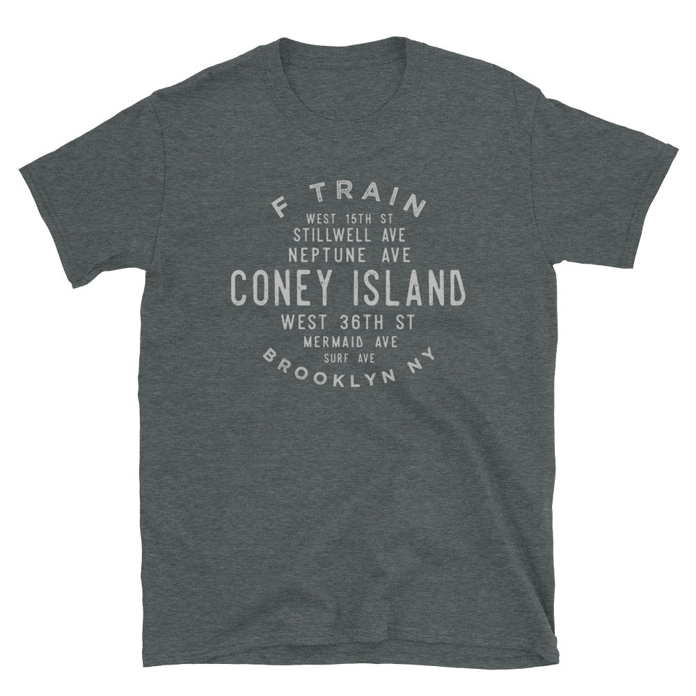 Coney Island Brooklyn NYC Adult Mens Grid Tee