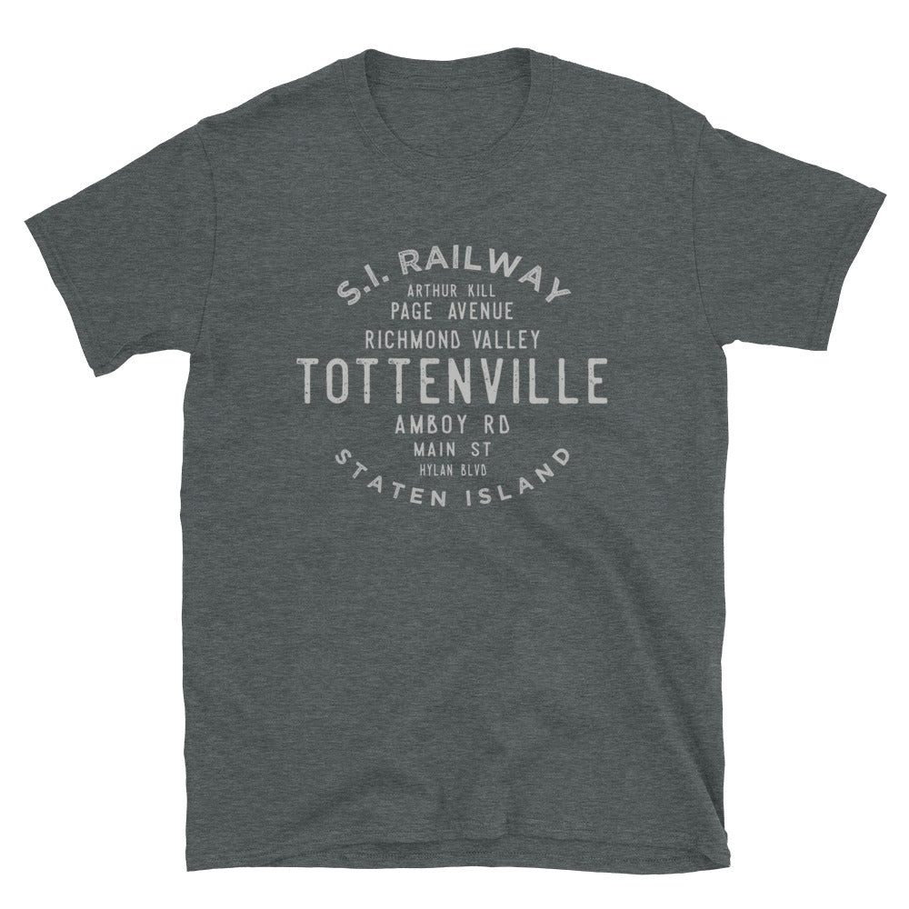 Tottenville Staten Island NYC Adult Mens Grid Tee
