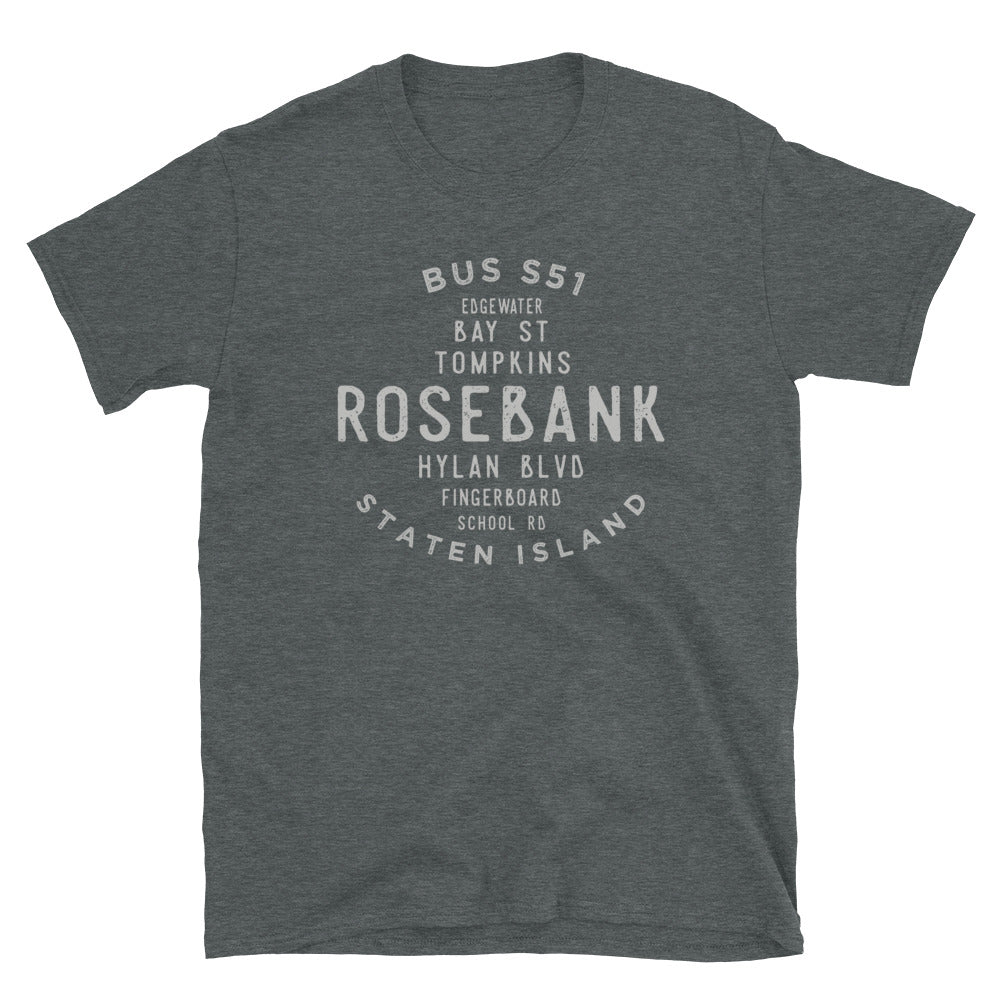 Rosebank Staten Island NYC Adult Mens Grid Tee