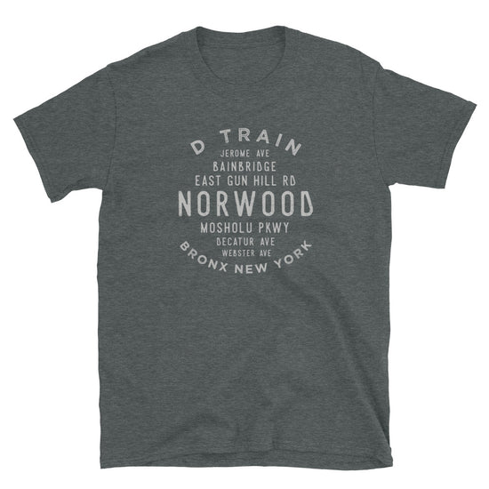 Norwood Bronx NYC Adult Mens Grid Tee