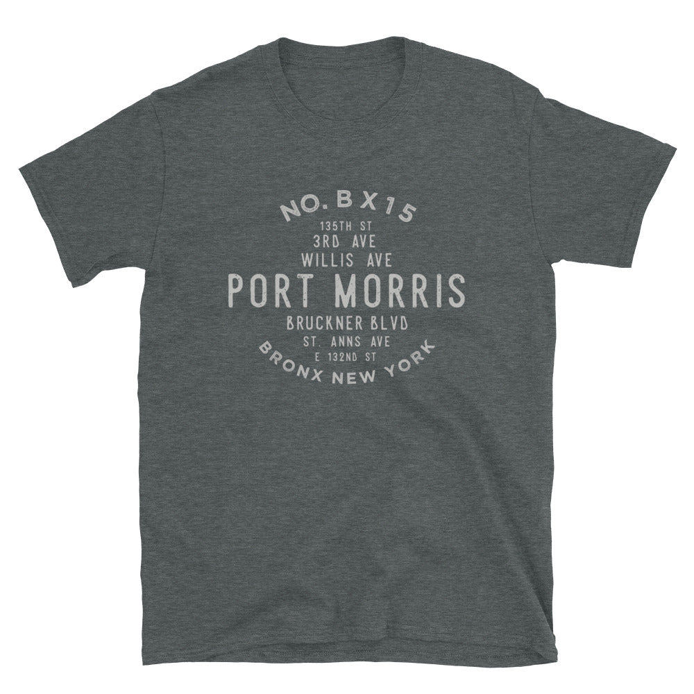 Port Morris Bronx NYC Adult Mens Grid Tee