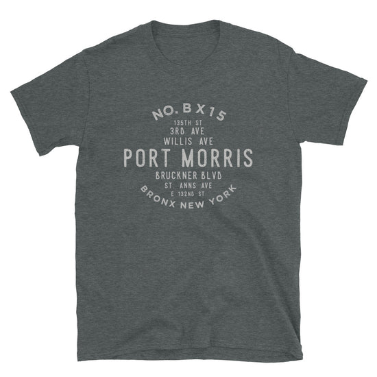 Port Morris Bronx NYC Adult Mens Grid Tee