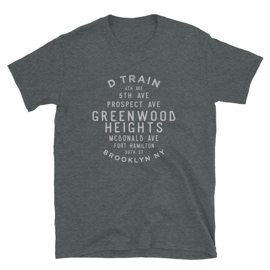 Greenwood Heights Brooklyn NYC Adult Mens Grid Tee