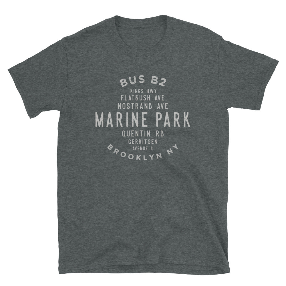Marine Park Brooklyn NYC Adult Mens Grid Tee