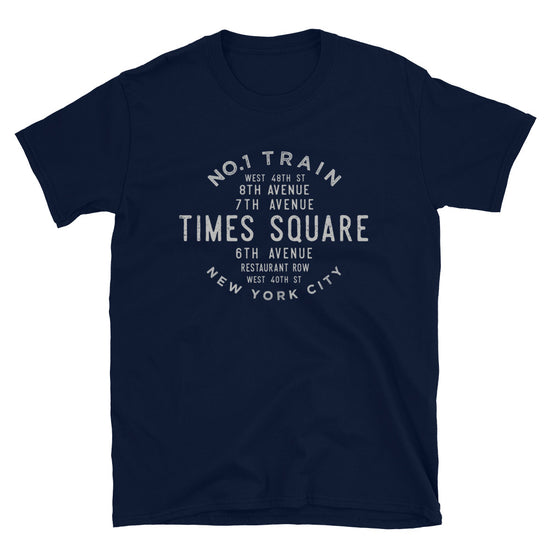 Times Square Manhattan NYC Adult Mens Grid Tee