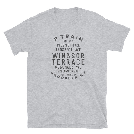 Windsor Terrace Brooklyn NYC Adult Mens Grid Tee