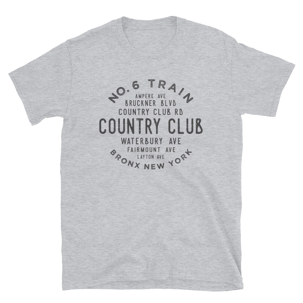Country Club Bronx NYC Adult Mens Grid Tee
