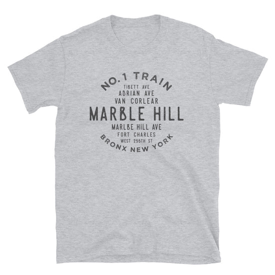 Marble Hill Bronx NYC Adult Mens Grid Tee