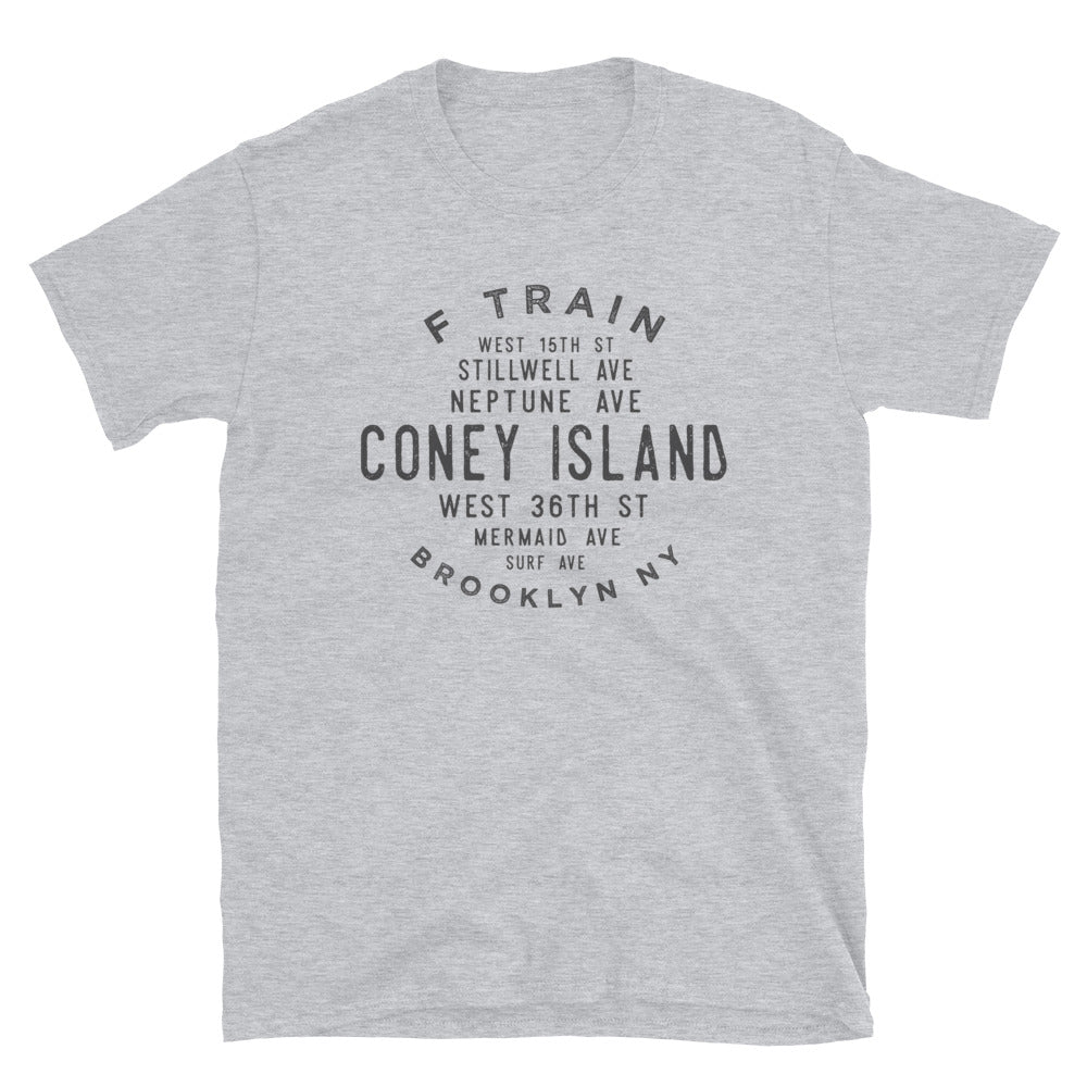 Coney Island Brooklyn NYC Adult Mens Grid Tee