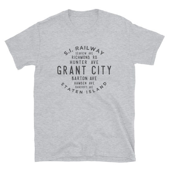 Grant City Staten Island NYC Adult Mens Grid Tee