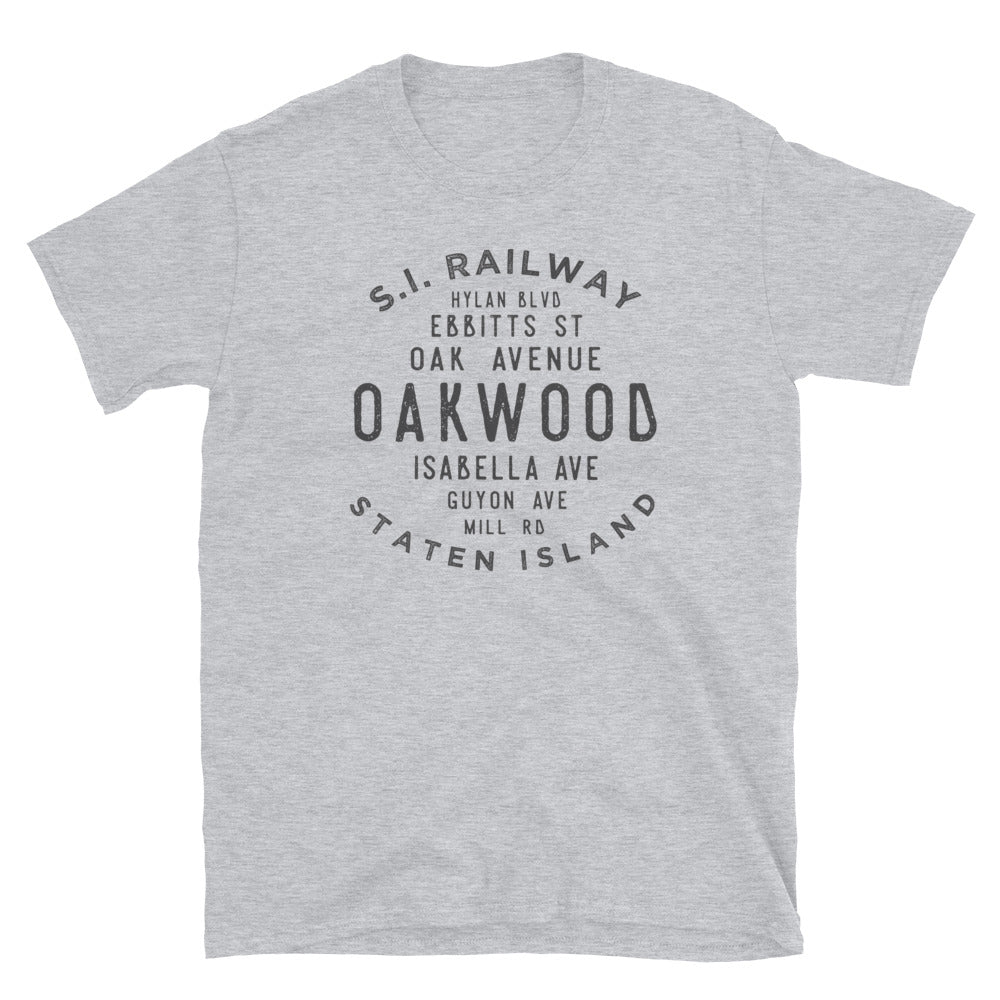Oakwood Staten Island NYC Adult Mens Grid Tee