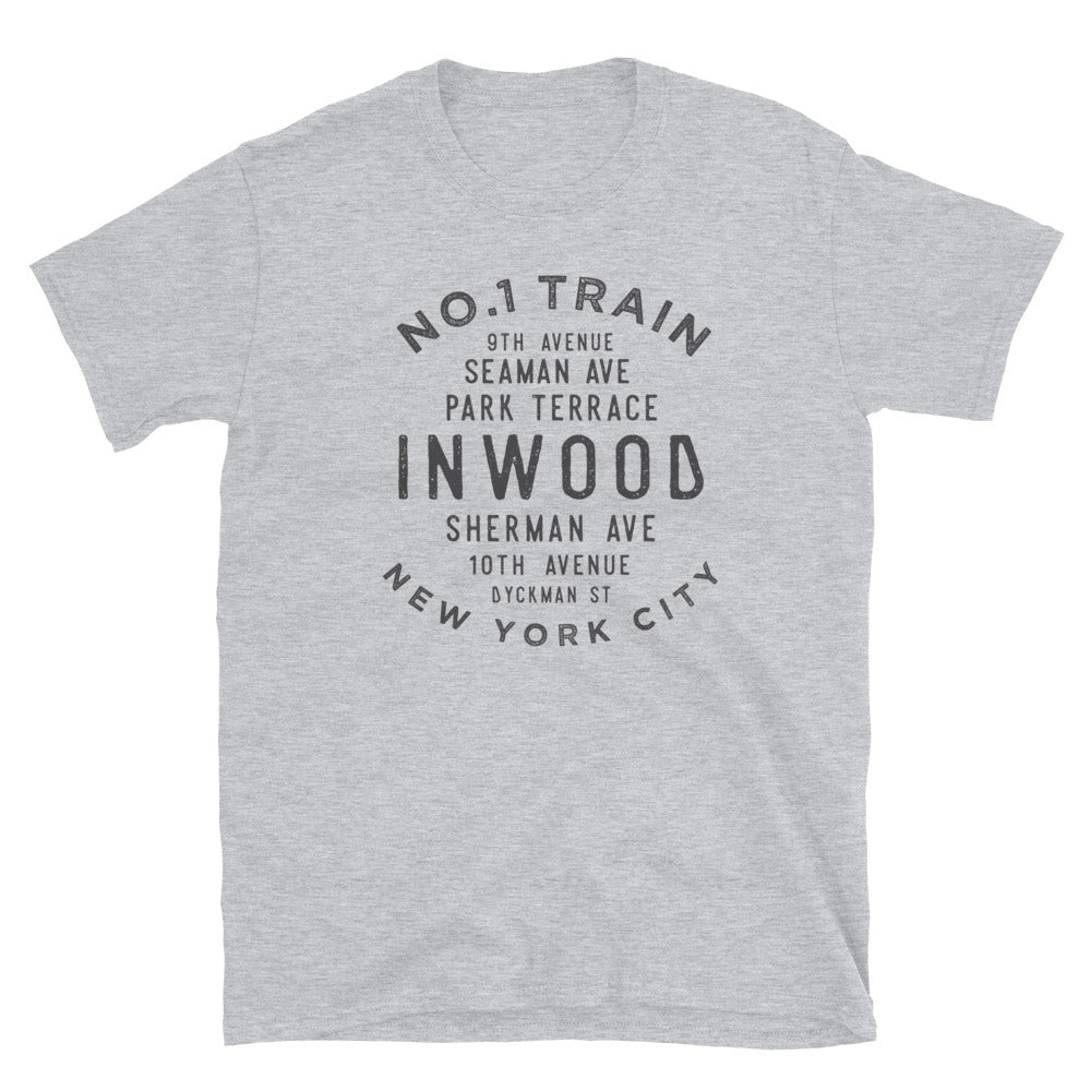 Inwood Manhattan NYC Adult Mens Grid Tee
