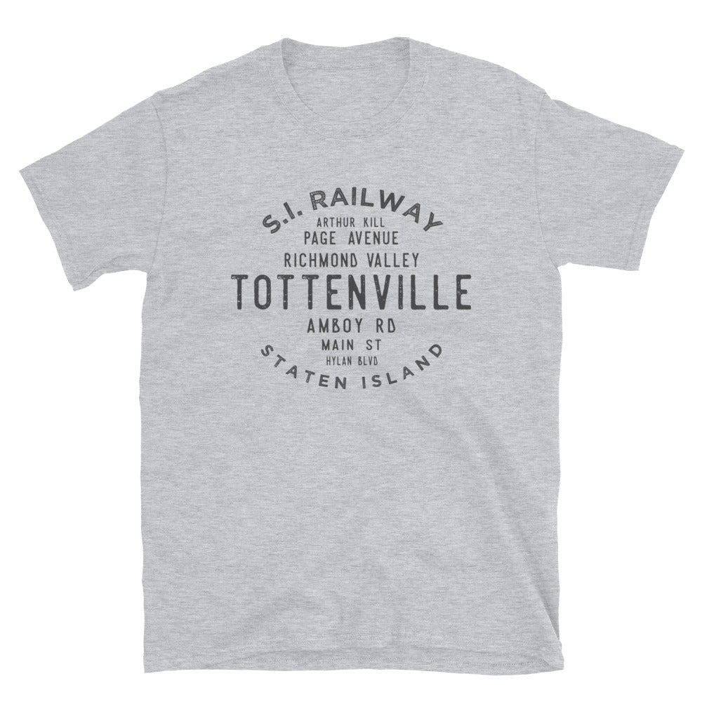 Tottenville Staten Island NYC Adult Mens Grid Tee