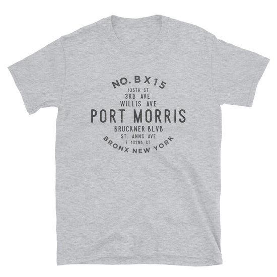 Port Morris Bronx NYC Adult Mens Grid Tee