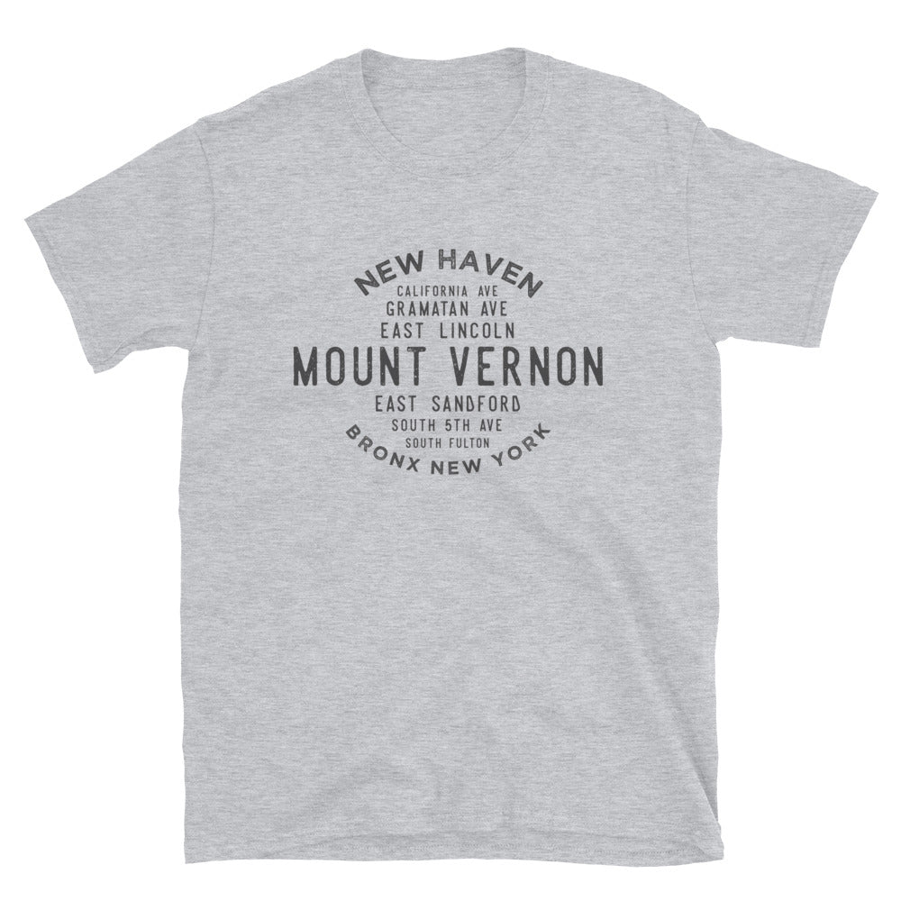 Mount Vernon Bronx NYC Adult Mens Grid Tee