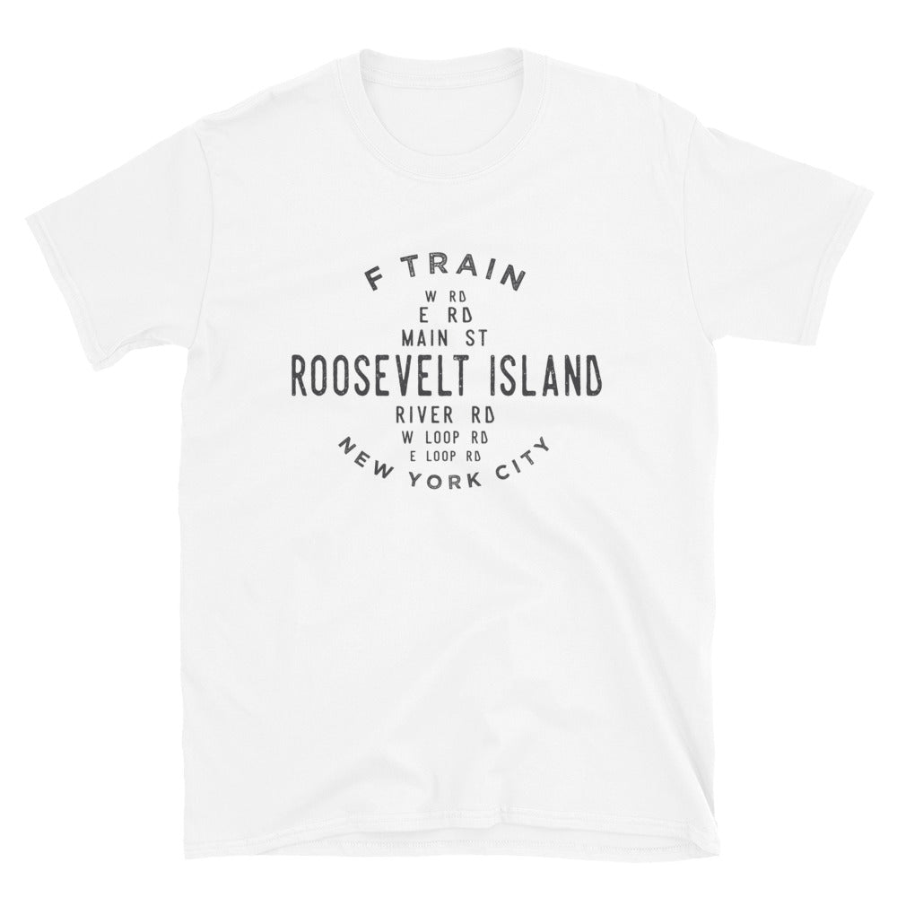 Roosevelt Island Manhattan NYC Adult Mens Grid Tee