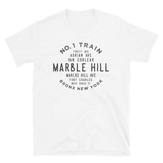 Marble Hill Bronx NYC Adult Mens Grid Tee