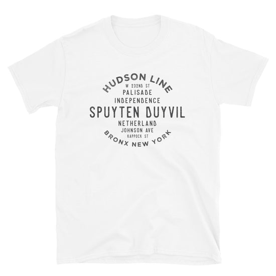 Spuyten Duyvil Bronx NYC Adult Mens Grid Tee