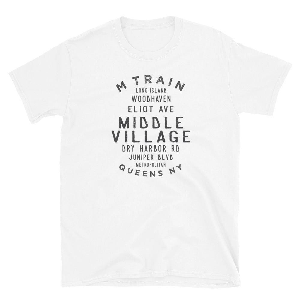 Middle Village Queens NYC Adult Mens Grid Tee