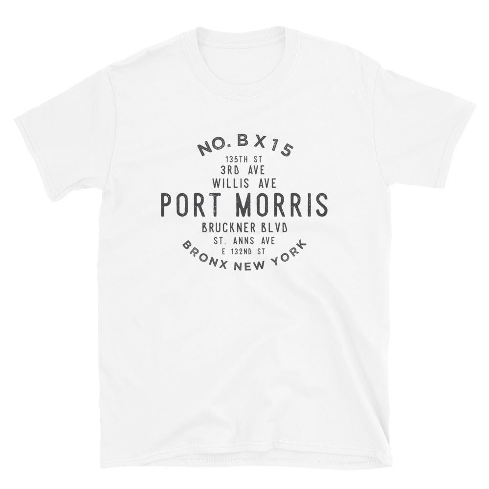 Port Morris Bronx NYC Adult Mens Grid Tee