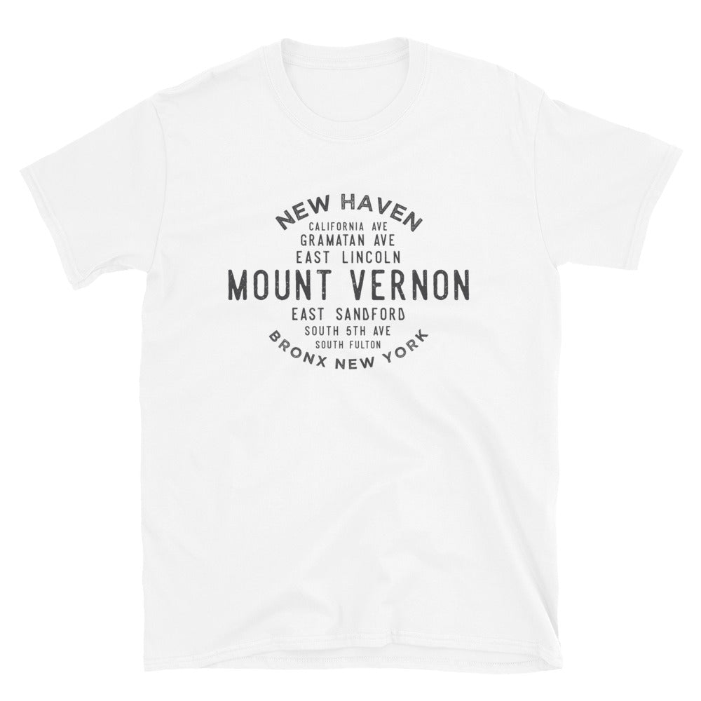 Mount Vernon Bronx NYC Adult Mens Grid Tee