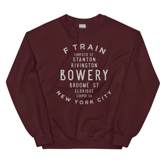 Bowery Manhattan NYC Adult Sweatshirt
